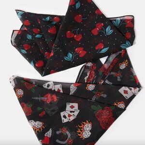 Pair of Rockabilly Bandana Head Scarves, NWT, See details in body, Pinup
